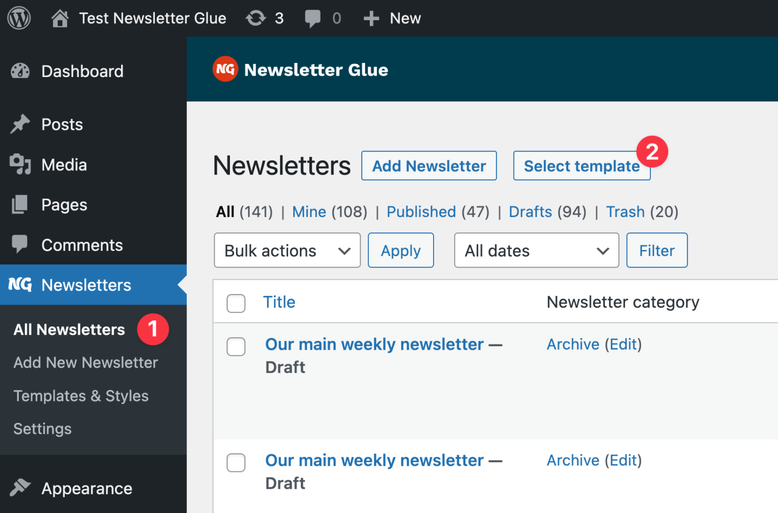 How to build newsletter templates – Newsletter Glue Documentation